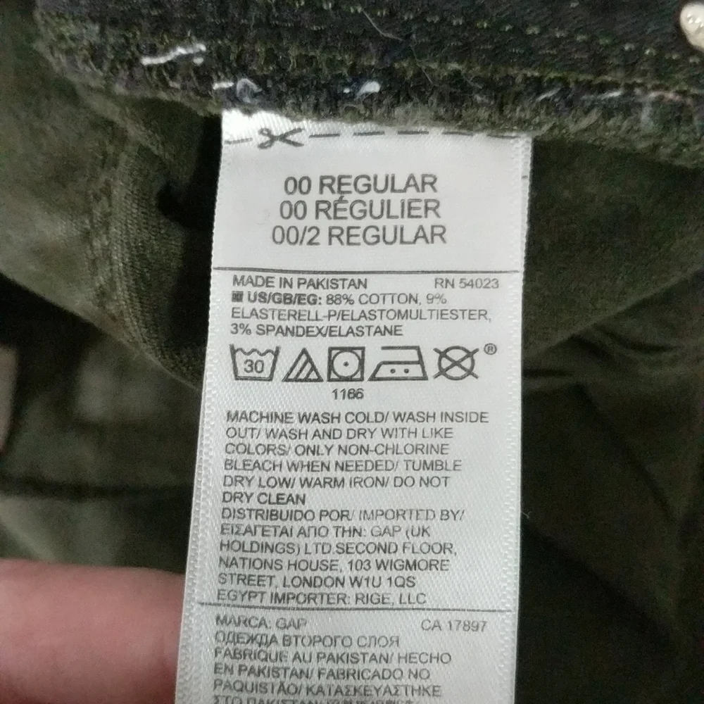 Gap Olive Green True Skinny Jeans - size 00/24